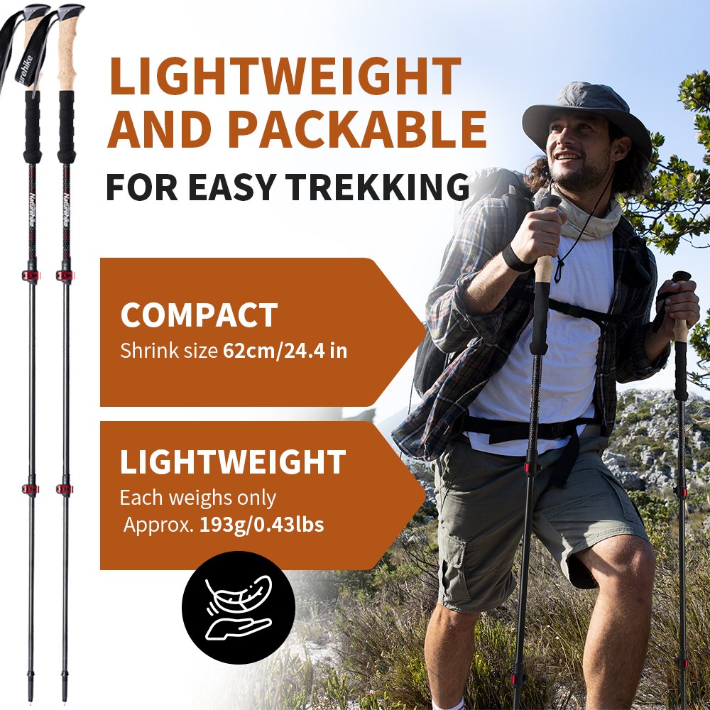 Naturehike Trekking Poles 2 Po - Trekking Pole Carbon 리뷰 및 가격