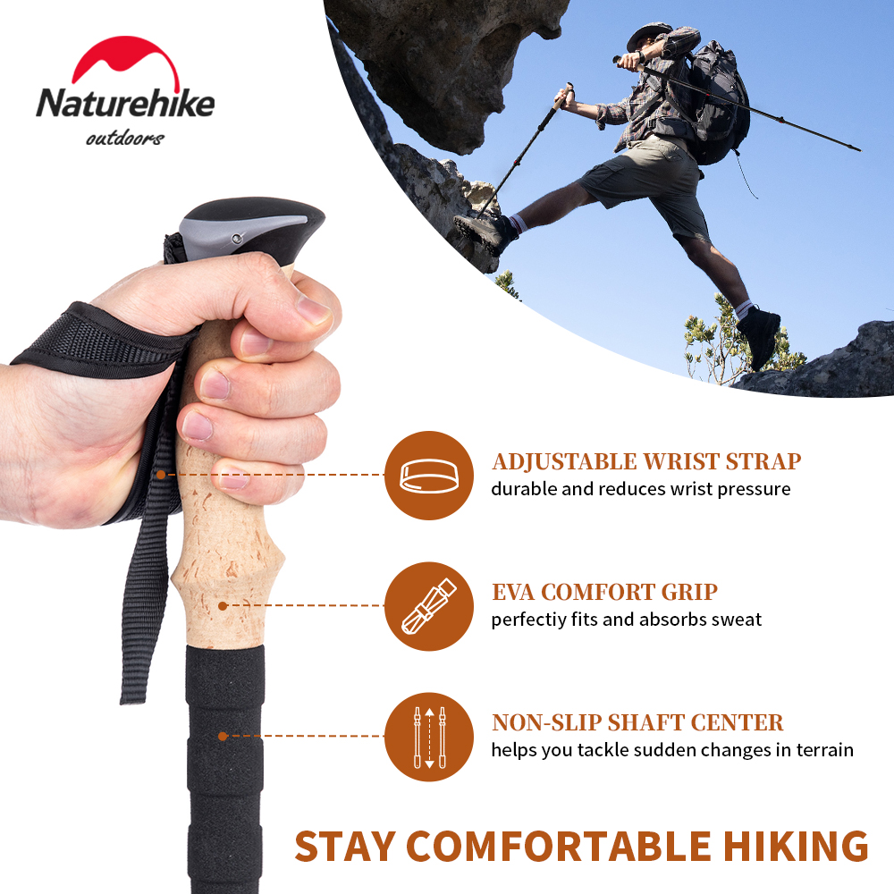 Naturehike Trekking Poles 2 Po - Trekking Pole Carbon 리뷰 및 가격