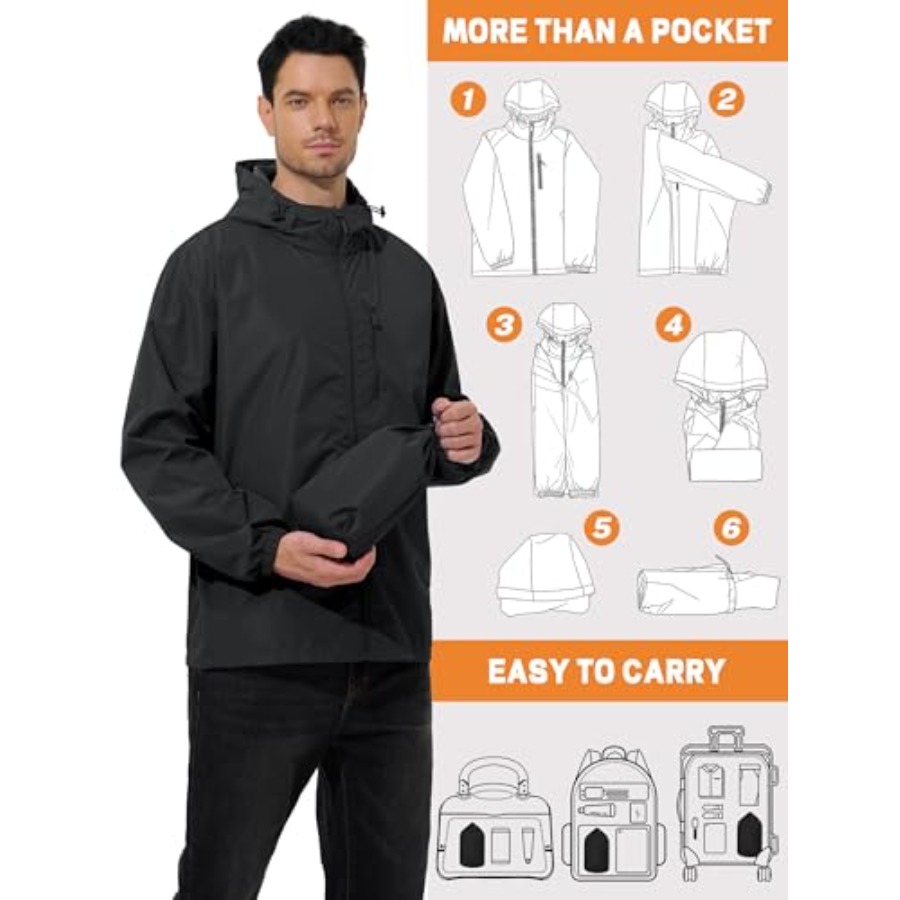 UIQUR Men's Cycling Jacket Rai - Running Rain Gear Men'S 리뷰 및 가격