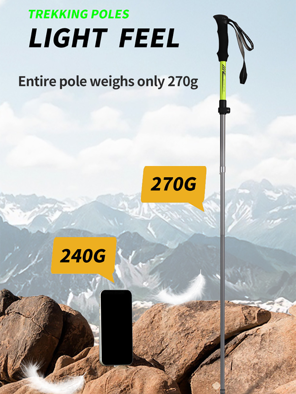 Foldable Trekking Pole 7075 Al - Trekking Pole Carbon 리뷰 및 가격