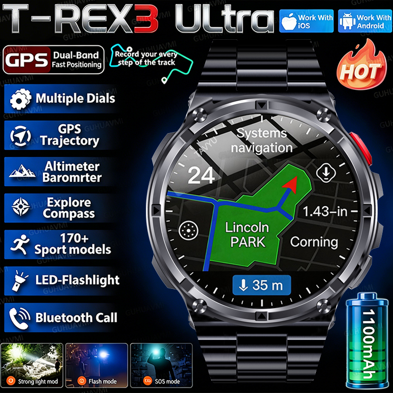 2026 New T-Rex3 Pro 1100mAh Ba - Gps Running Watch 리뷰 및 가격